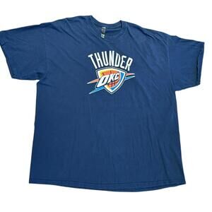 Okc Thunder Navy Logo T Shirt In Adult Xxl